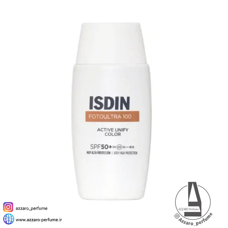ضد آفتاب اکتیو یونیفای +SPF50 رنگی ایزدین حجم 50 میل-فروشگاه آرایشی و بهداشتی آزارو در شیراز