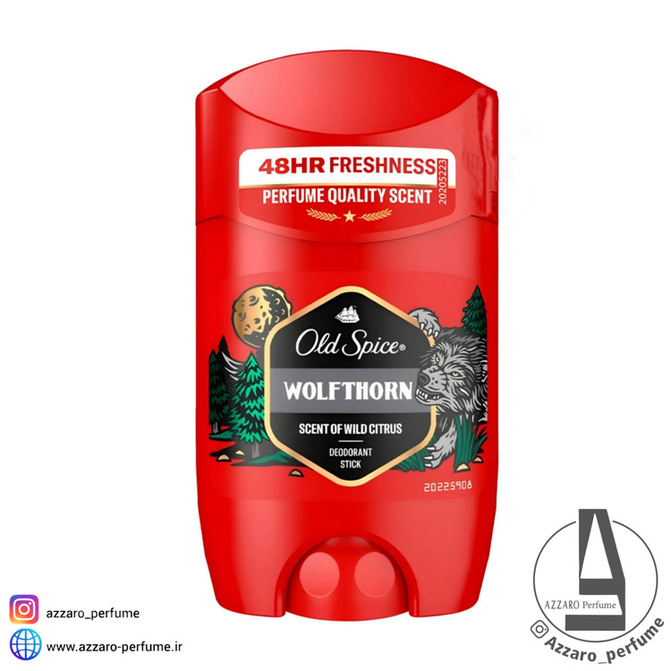 استیک دئودورانت مردانه الد اسپایس مدل Wolf Thorn حجم ۵۰ میل-فروشگاه اینترنتی آرایشی و بهداشتی آزارو در شیراز