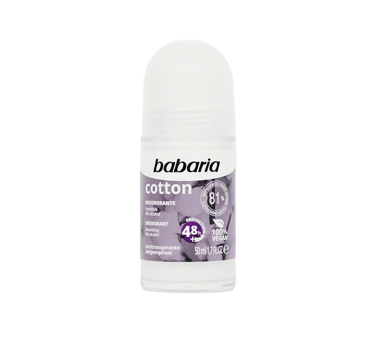 مام رول باباریا Babaria مدل Cotton حجم 50 میل-فروشگاه آرایشی و بهداشتی آزارو در شیراز