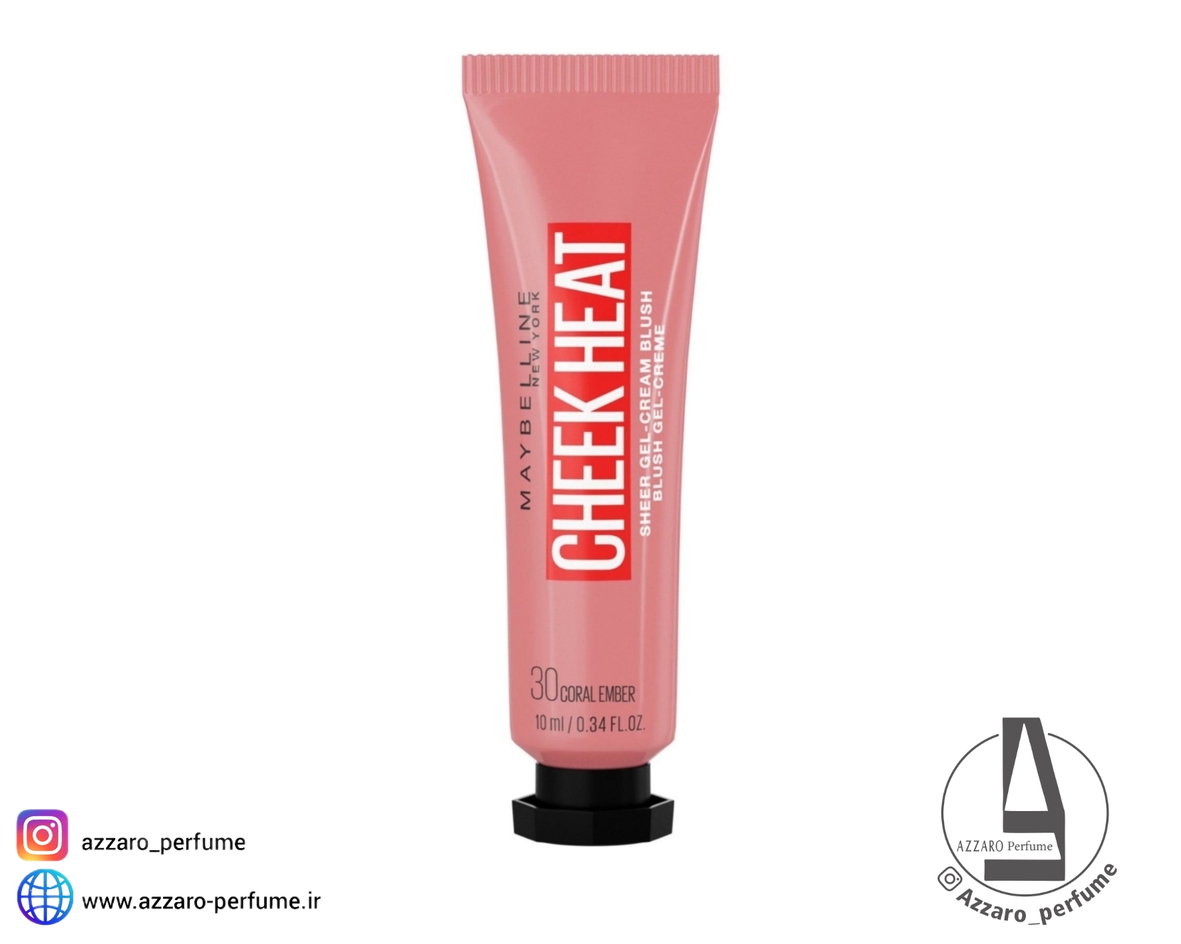 رژ گونه مایع میبلین چیک هیت-کورال امبر شماره 30 حجم 10 میل-فروشگاه آرایشی و بهداشتی آزارو در شیراز