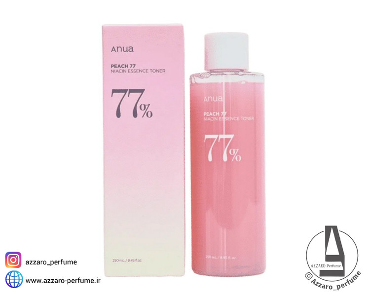 تونر اسنس هلو و نیاسینامید آنوا Anua روشن کننده و آبرسان حجم 250 میل-فروشگاه آرایشی و بهداشتی آزارو در شیراز