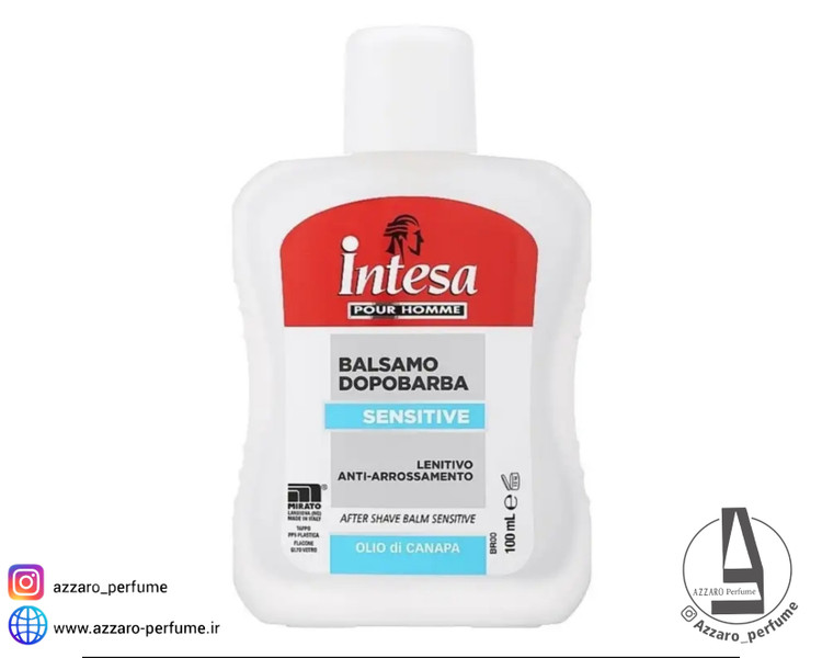 افتر شیو بالم اینتسا مدل سنسیتیو حجم 100 میل-فروشگاه آرایشی و بهداشتی آزارو در شیراز