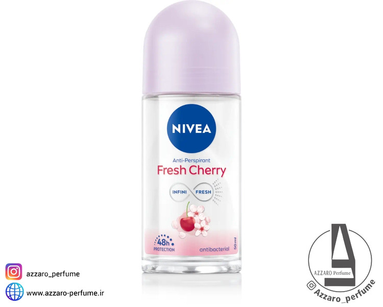 مام رول ضد تعریق زنانه فرش چری نیوآ Fresh Cherry NIVEA حجم 50 میل-فروشگاه آرایشی و بهداشتی آزارو در شیراز