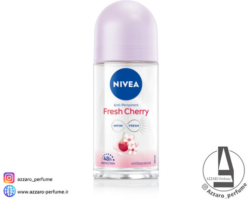 مام رول ضد تعریق زنانه فرش چری نیوآ Fresh Cherry NIVEA حجم 50 میل-فروشگاه آرایشی و بهداشتی آزارو در شیراز