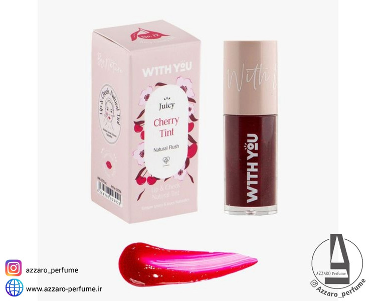 تینت کرمی رنگی لب و گونه J2 گیلاس ویت یو Juicy cherry-فروشگاه اینترنتی آرایشی و بهداشتی آزارو در شیراز
