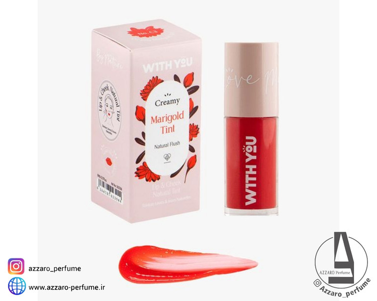 تینت کرمی رنگی لب و گونه C3 مری گلد ویت یو Creamy marigold-فروشگاه اینترنتی آرایشی و بهداشتی آزارو در شیراز