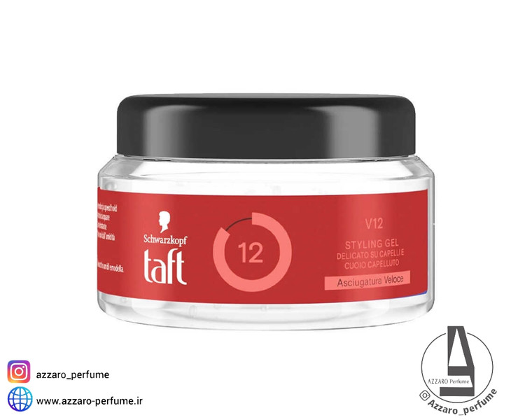 ژل حالت دهنده مو تافت Taft V12 حجم 250 میل-فروشگاه اینترنتی آرایشی و بهداشتی آزارو در شیراز