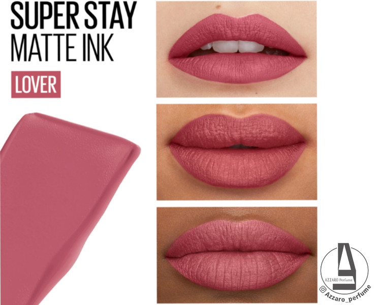 رژ لب مایع مات سوپر استی میبلین شماره 15 رنگ Lover حجم 5 میل-فروشگاه اینترنتی آرایشی و بهداشتی آزارو در شیراز