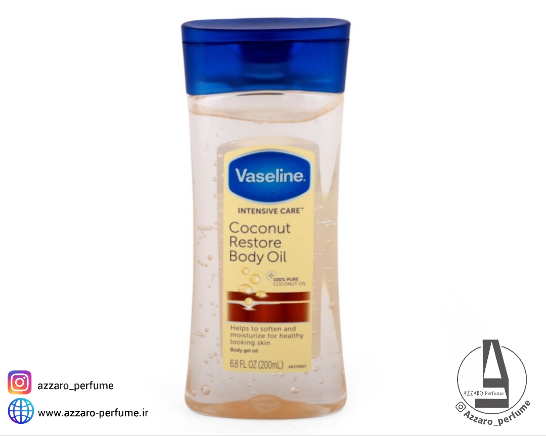 روغن بدن وازلین رایحه نارگیل حجم 200 میل-فروشگاه اینترنتی آرایشی و بهداشتی آزارو در شیراز