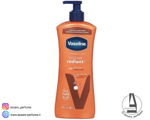 لوسیون بدن درخشان کننده وازلین مدل COCA RADIANT حجم 600 میل-فروشگاه اینترنتی آرایشی و بهداشتی آزارو در شیراز
