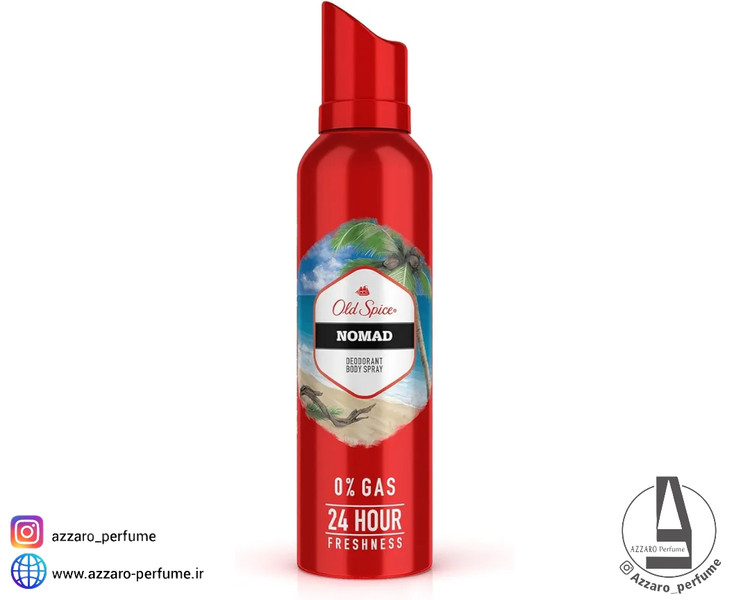 اسپری بدن مردانه اولد اسپایس مدل Nomad حجم 140 میل-فروشگاه اینترنتی آرایشی و بهداشتی آزارو در شیراز
