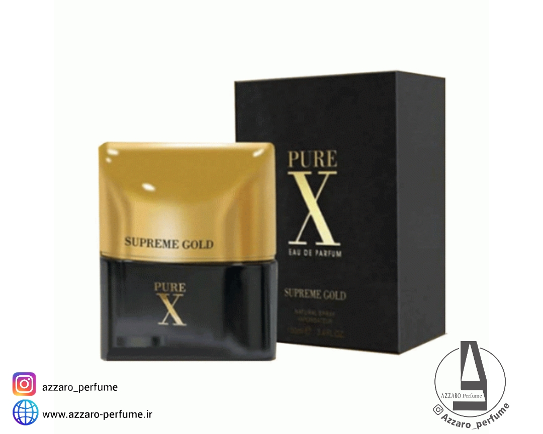 ادکلن فراگرنس ورد مدل پیور ایکس سوپریم گلد حجم 100 میل-فروشگاه اینترنتی آرایشی و بهداشتی آزارو در شیراز