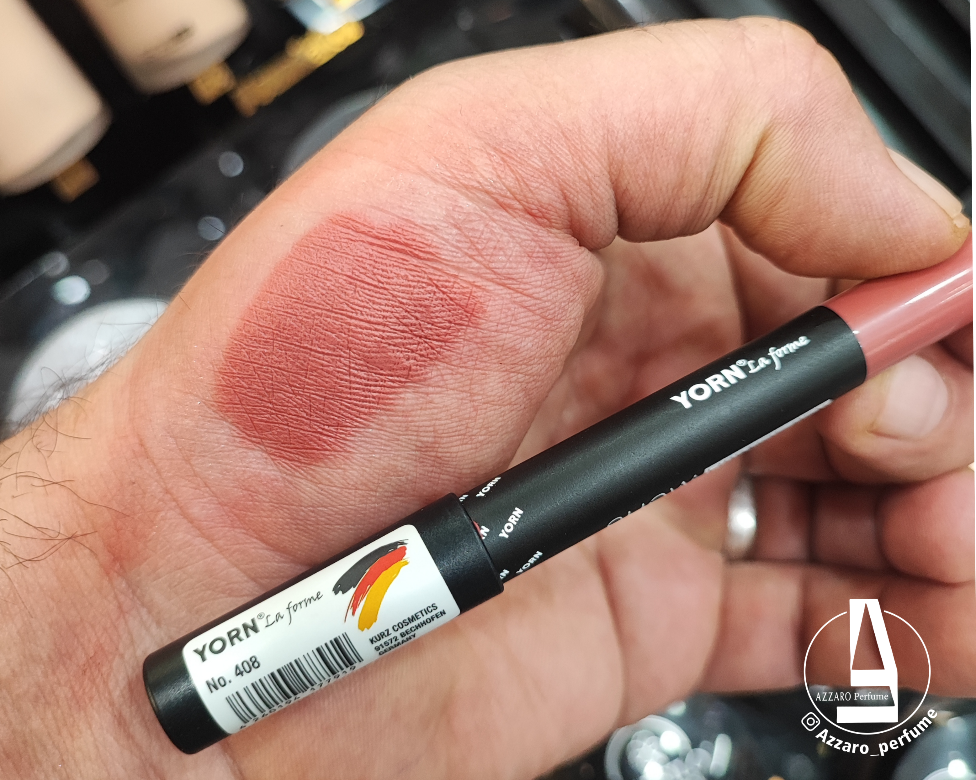 رژ لب مدادی یورن YORN شماره 408-فروشگاه اینترنتی آرایشی و بهداشتی آزارو در شیراز