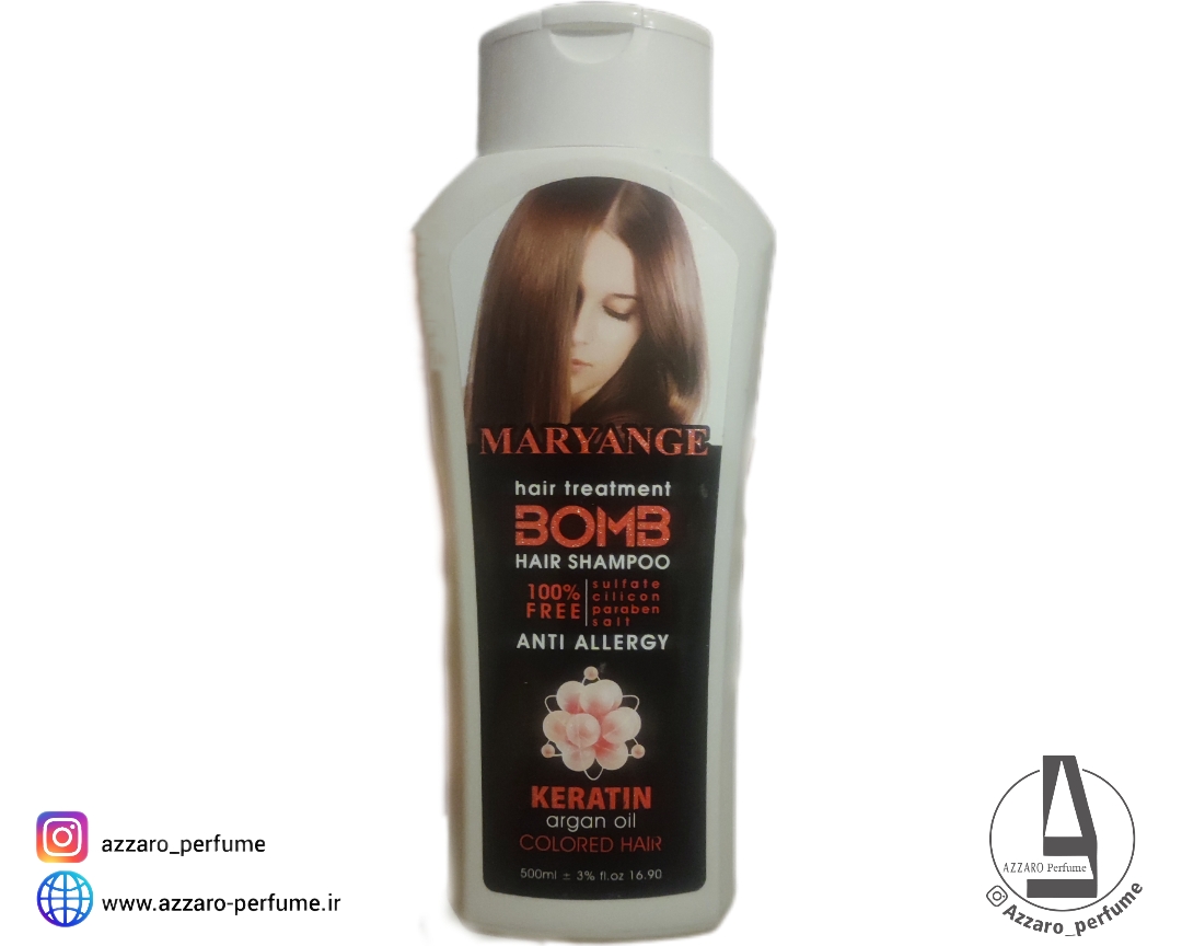 شامپو مریانج بمب مناسب موهای رنگ شده حجم 500 میل-فروشگاه اینترنتی آرایشی و بهداشتی آزارو در شیراز