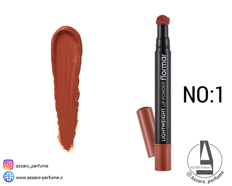 رژلب پد دار فلورمار شماره 1 مدل لایت ویت و مرطوب کننده سر اسفنجی حجم 2.7 میل-فروشگاه اینترنتی آرایشی و بهداشتی آزارو در شیراز