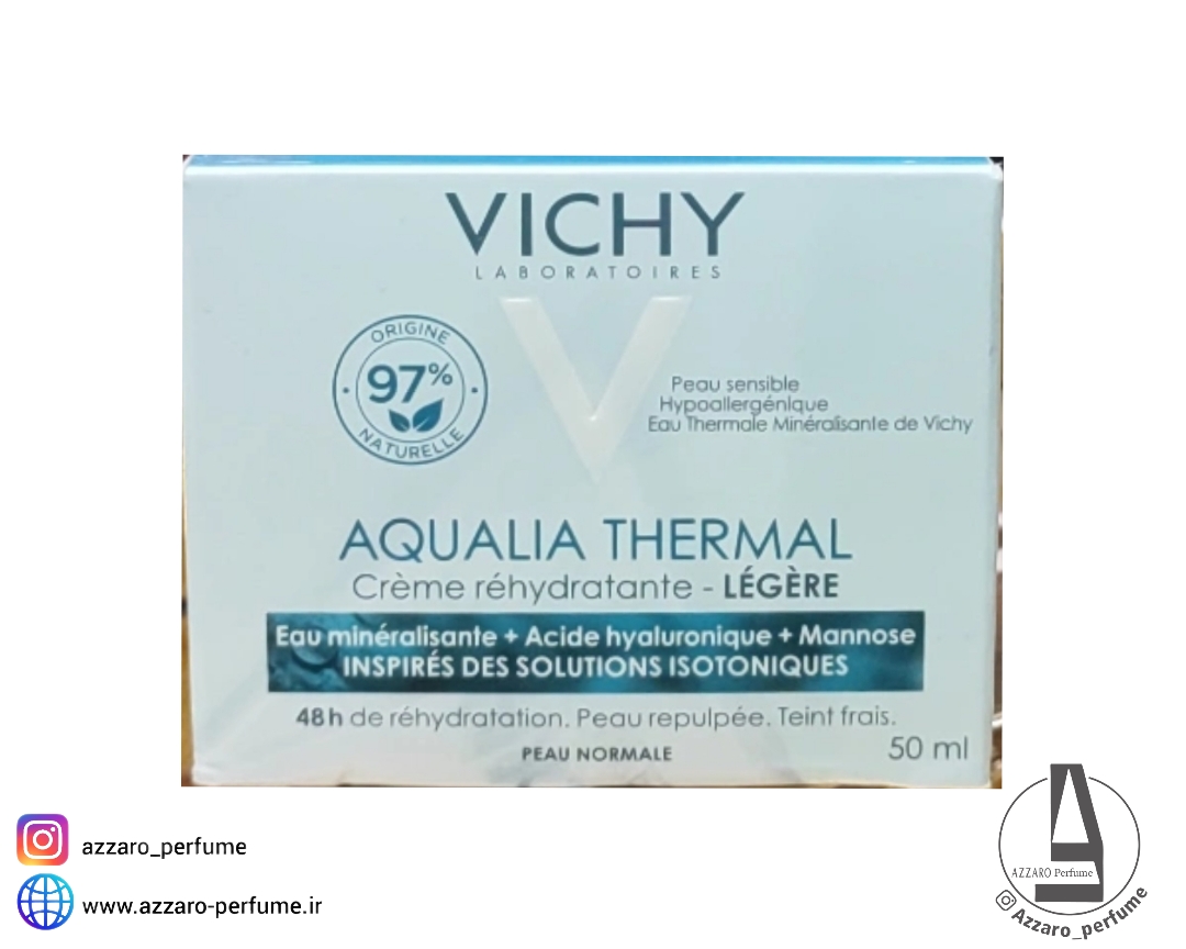 کرم آبرسان آکوالیا ترمال ویشی VICHY مدل لایت Light پوست نرمال تا خشک حجم 50 میل-فروشگاه اینترنتی آرایشی و بهداشتی آزارو در شیراز