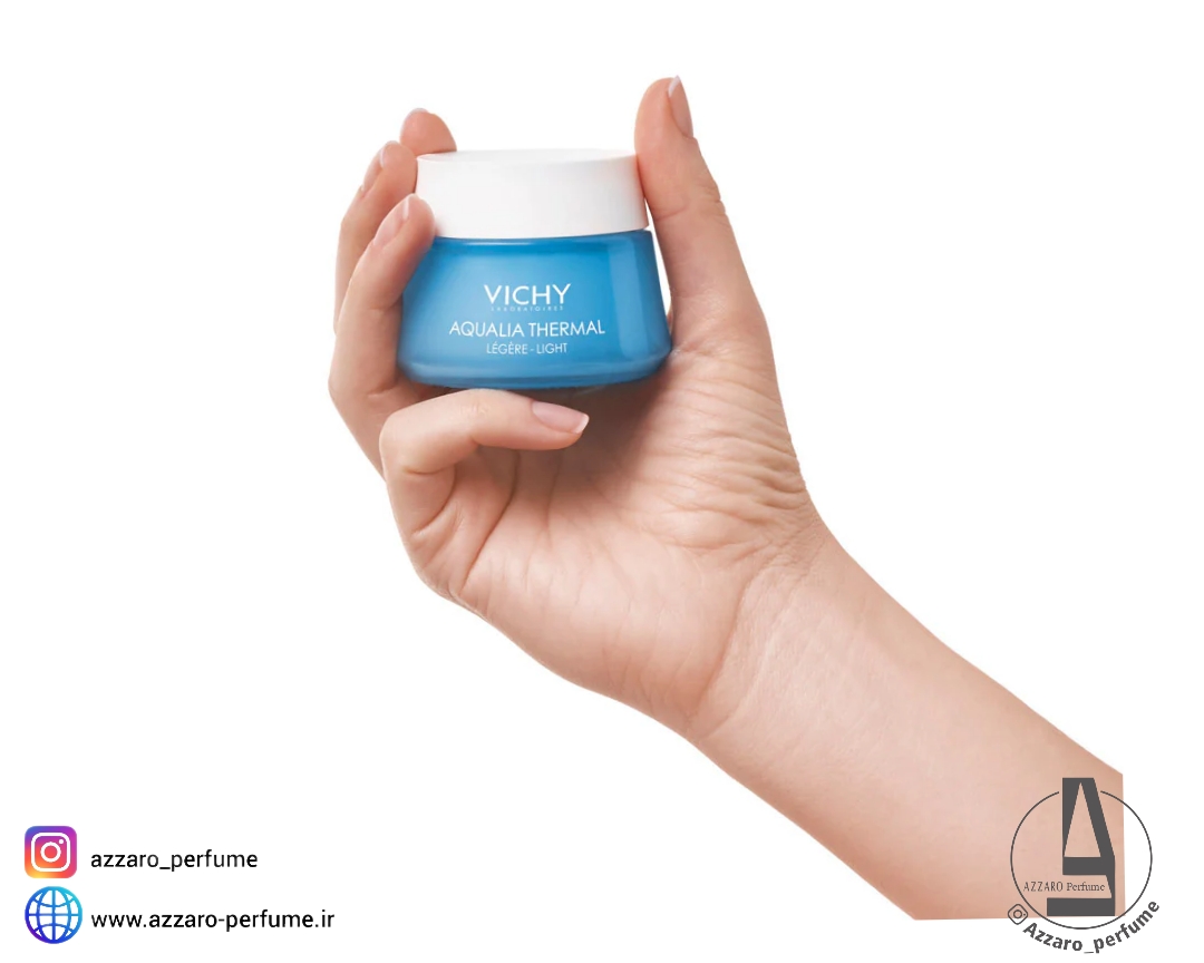 کرم آبرسان آکوالیا ترمال ویشی VICHY مدل لایت Light پوست نرمال تا خشک حجم 50 میل-فروشگاه اینترنتی آرایشی و بهداشتی آزارو در شیراز