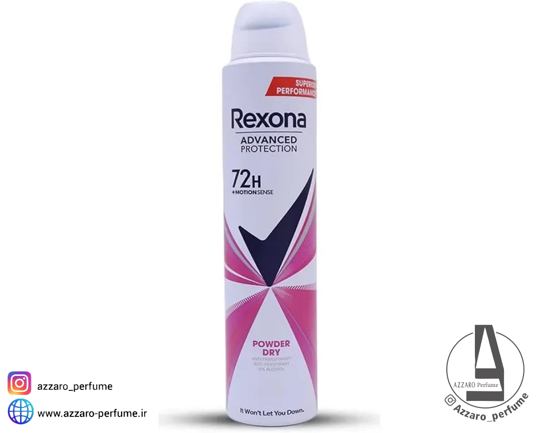 اسپری ضد تعریق زنانه رکسونا Rexona مدل Powder Dry Advanced Protection حجم 200 میل-فروشگاه اینترنتی آرایشی و بهداشتی آزارو در شیراز