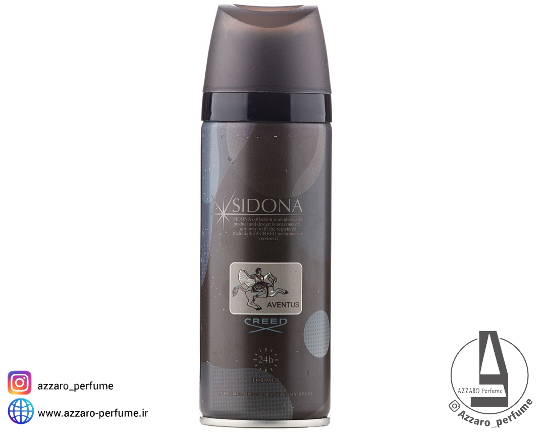 اسپری خوشبو کننده بدن مردانه سیدونا مدل Aventus حجم 200 میل_فروشگاه اینترنتی آرایشی بهداشتی آزارو در شیراز