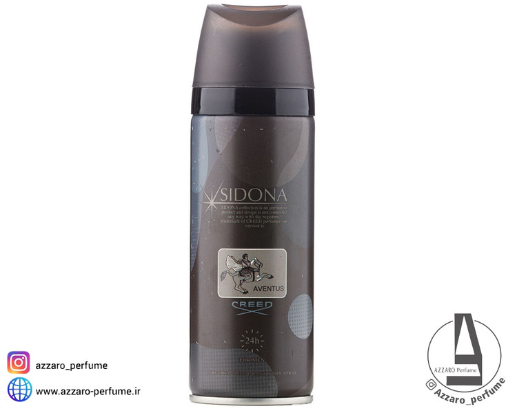 اسپری خوشبو کننده بدن مردانه سیدونا مدل Aventus حجم 200 میل_فروشگاه اینترنتی آرایشی بهداشتی آزارو در شیراز