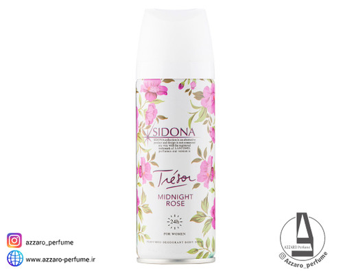 اسپری بدن زنانه سیدونا رایحه میدنایت رز حجم 200 میل-فروشگاه اینترنتی آرایشی و بهداشتی آزارو در شیراز