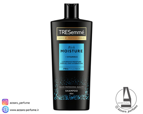 شامپو مرطوب کننده و ویتامین E ترزمه TRESemme حجم 685 میل-فروشگاه اینترنتی آرایشی و بهداشتی آزارو در شیراز