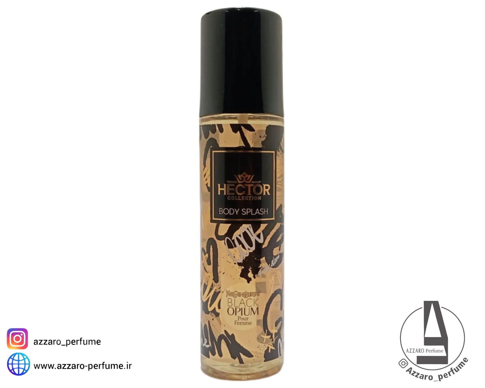 بادی اسپلش زنانه هکتور مدل بلک اپیوم HECTOR Black Opium حجم 250 میل-فروشگاه اینترنتی آرایشی و بهداشتی آزارو در شیراز