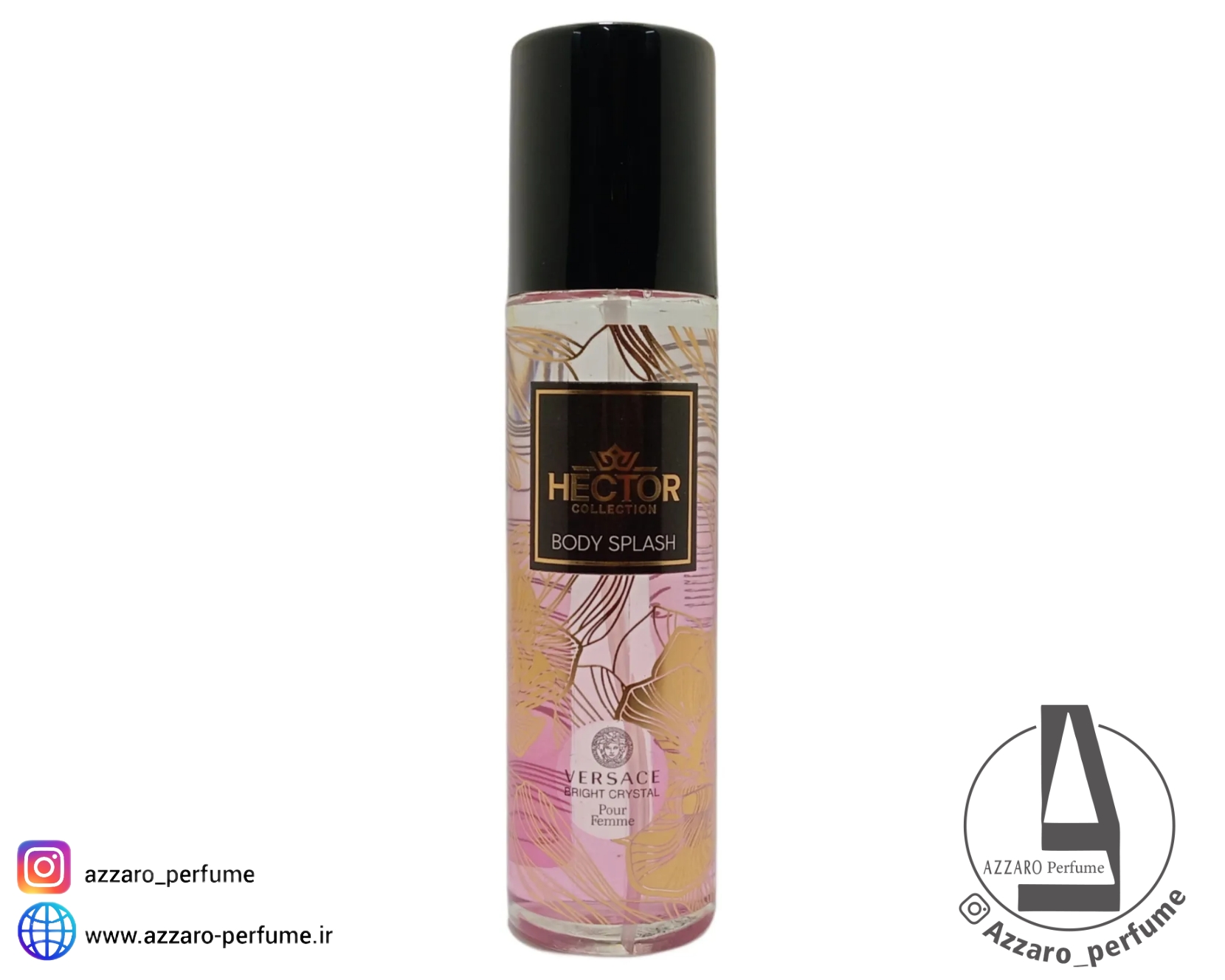 بادی اسپلش زنانه هکتور مدل ورساچه مشکی HECTOR Versace Bright Crystal حجم 250 میل-فروشگاه اینترنتی آرایشی و بهداشتی آزارو در شیراز