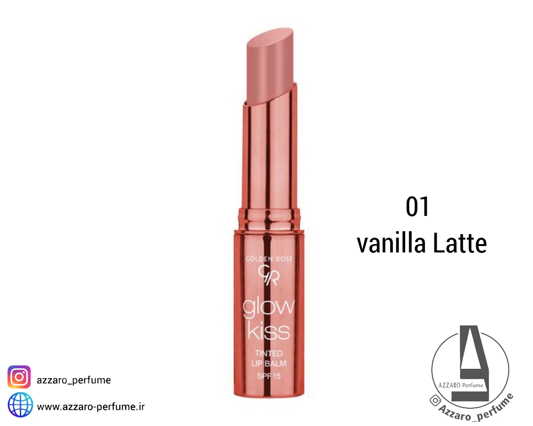 تینت بالم لب گلو کیس گلدن رز رنگ vanilla Latte شماره 01 حجم 3 گرم-فروشگاه اینترنتی آرایشی و بهداشتی آزارو در شیراز