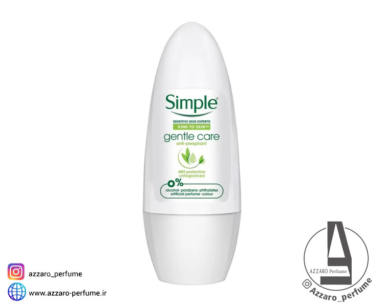 مام رول سیمپل simple مدل gentle care حجم 45 میل-فروشگاه اینترنتی آرایشی و بهداشتی آزارو در شیراز