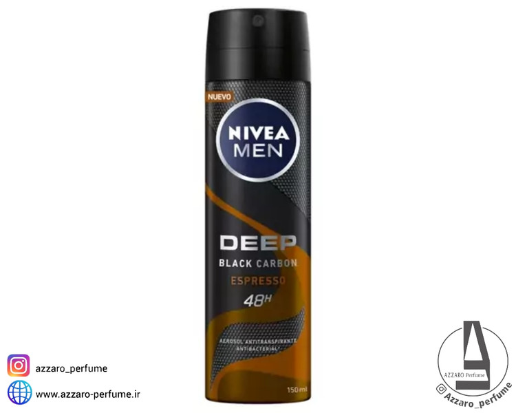 اسپری ضد تعریق مردانه نیوآ مدل دیپ کربن بلک اسپرسو حجم 150 میل-فروشگاه اینترنتی آرایشی و بهداشتی آزارو در شیراز