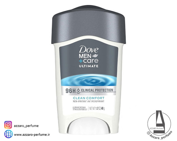 مام ضد تعریق مردانه داو کلینیکال ۹۶ ساعته سری Ultimate مدل Clean Comfort حجم 48 گرم-فروشگاه اینترنتی آرایشی و بهداشتی آزارو در شیراز