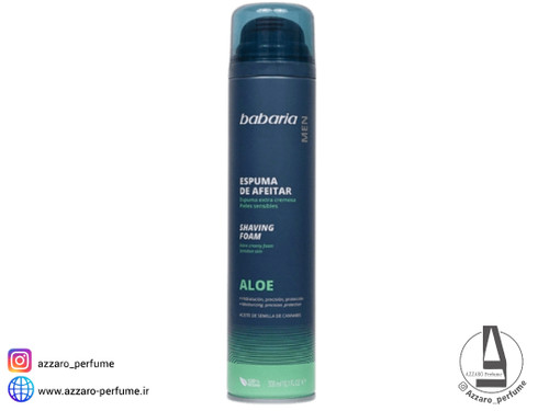 فوم اصلاح صورت باباریا (Babaria) با عصاره آلوئه ورا حجم 300 میل-فروشگاه اینترنتی آرایشی و بهداشتی آزارو در شیراز