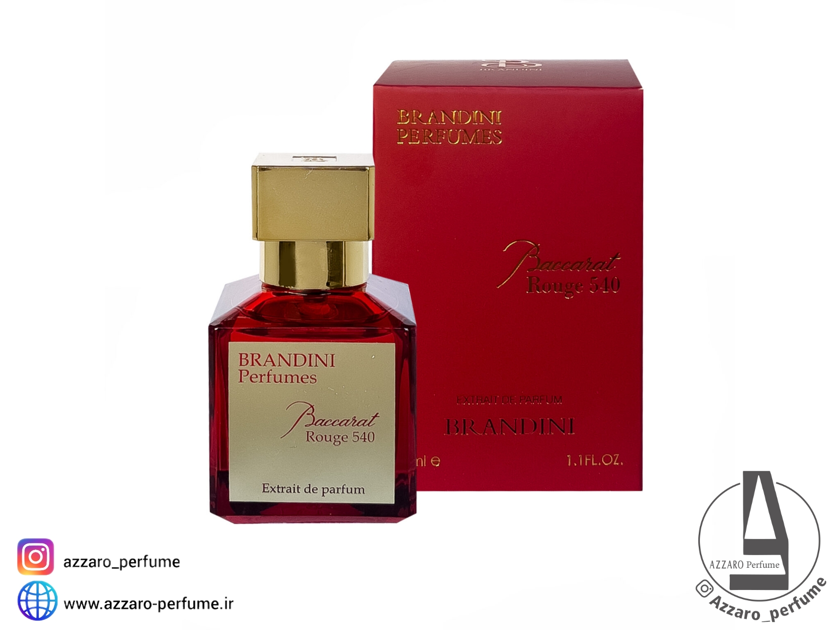 ادکلن برندینی باکارات رژ اکستریت قرمز حجم 33 میل-فروشگاه اینترنتی آرایشی و بهداشتی آزارو در شیراز