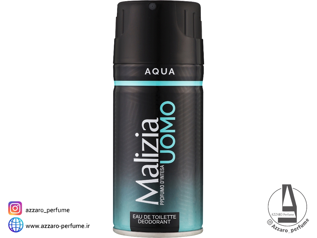اسپری بدن مردانه مالزیا مدل آکوا حجم 150 میل-فروشگاه اینترنتی آرایشی و بهداشتی آزارو در شیراز