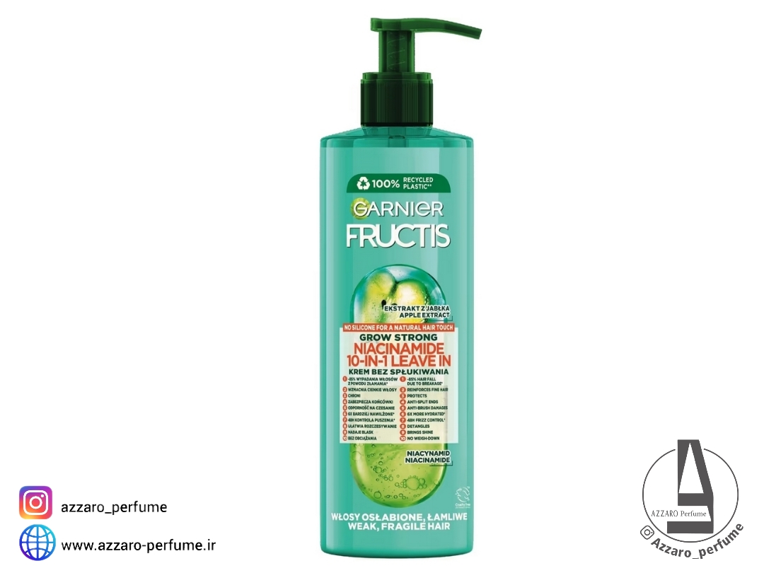 کرم موی استحکام بخش 10 کار گارنیه (گارنیر) Garnier Grow Strong حجم 400 میل-فروشگاه اینترنتی آرایشی و بهداشتی آزارو در شیراز