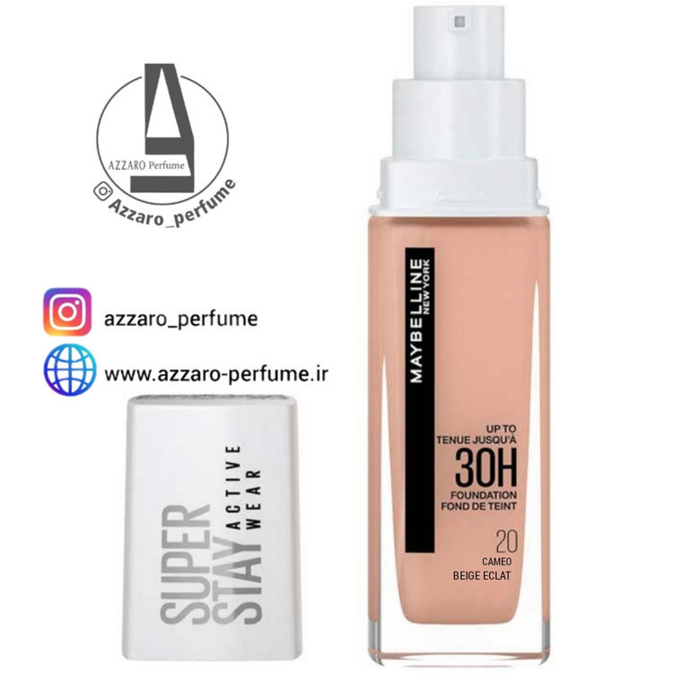کرم پودر میبلین 30 ساعته مدل Super Stay شماره 20 حجم 30 میل-فروشگاه اینترنتی آرایشی بهداشتی آزارو در شیراز