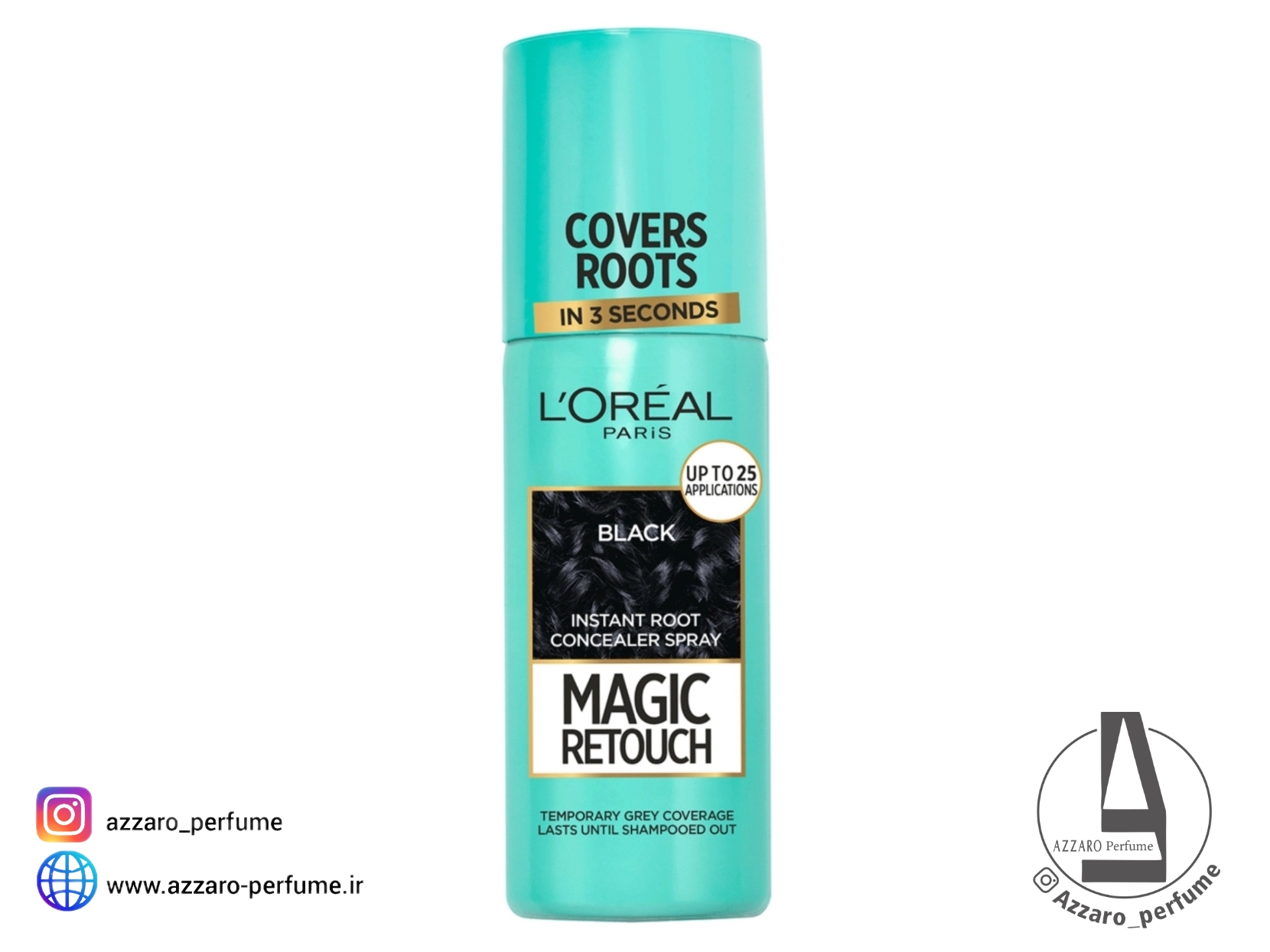 اسپری کانسیلر ریشه مو لورال مشکی Loreal Magic Retouch حجم 75 میل-فروشگاه اینترنتی آرایشی و بهداشتی آزارو در شیراز