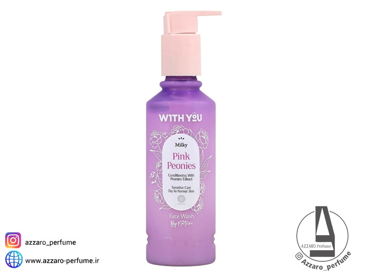 ژل شستشوی صورت ویت یو مدل Pink Peonies پوستهای نرمال تا خشک حجم 200 میل-فروشگاه اینترنتی آرایشی و بهداشتی آزارو در شیراز