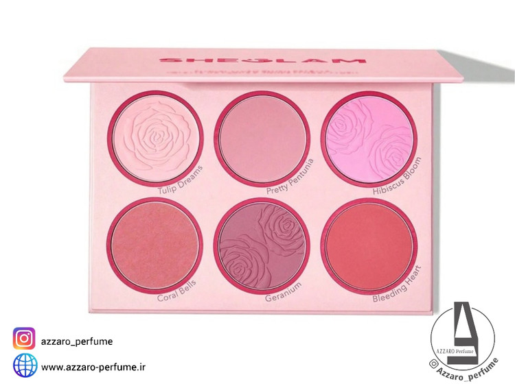 پالت رژگونه 6 رنگ شیگلم مدل Blushing Bouquet 7.7 حجم 18 گرم-فروشگاه اینترنتی آرایشی و بهداشتی آزارو در شیراز