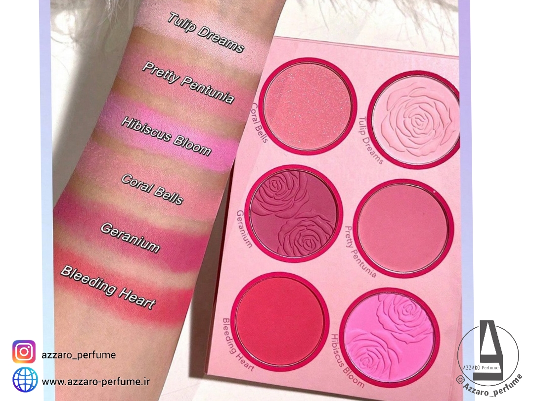 پالت رژگونه 6 رنگ شیگلم مدل Blushing Bouquet 7.7 حجم 18 گرم-فروشگاه اینترنتی آرایشی و بهداشتی آزارو در شیراز