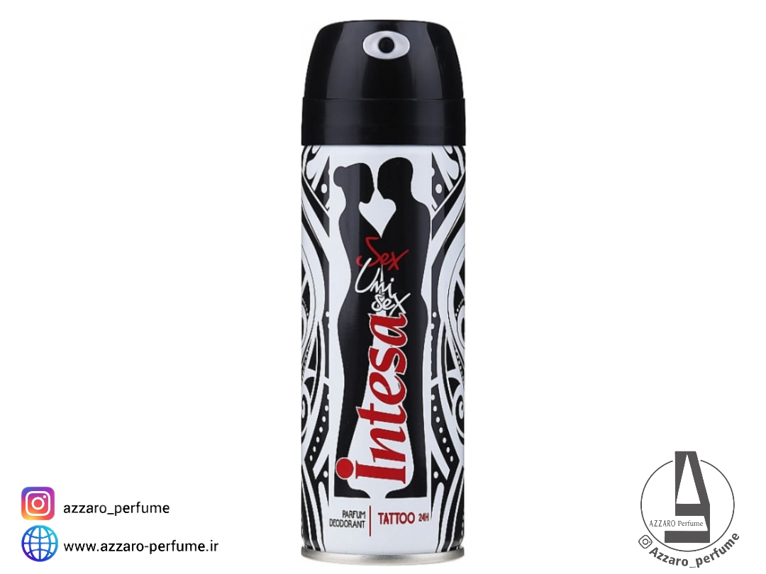 اسپری دئودورانت یونی اینتسا مدل TATTO حجم 125 میل-فروشگاه اینترنتی آرایشی و بهداشتی آزارو در شیراز