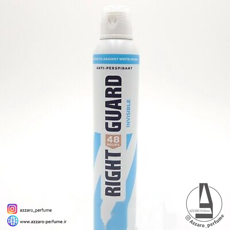 اسپری بدن زنانه رایت گارد Right Guard مدل Invisible حجم 250 میل-فروشگاه آرایشی و بهداشتی آزارو در شیراز