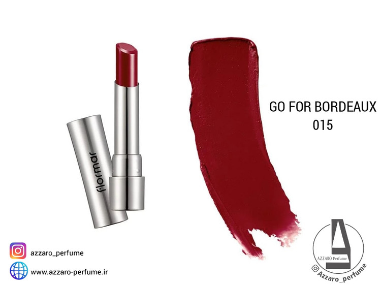 رژ لب جامد شیر آپ فلورمار- SHEER UP شماره 015 GO FOR BORDEAUX حجم 3 گرم-فروشگاه اینترنتی آرایشی و بهداشتی آزارو در شیراز