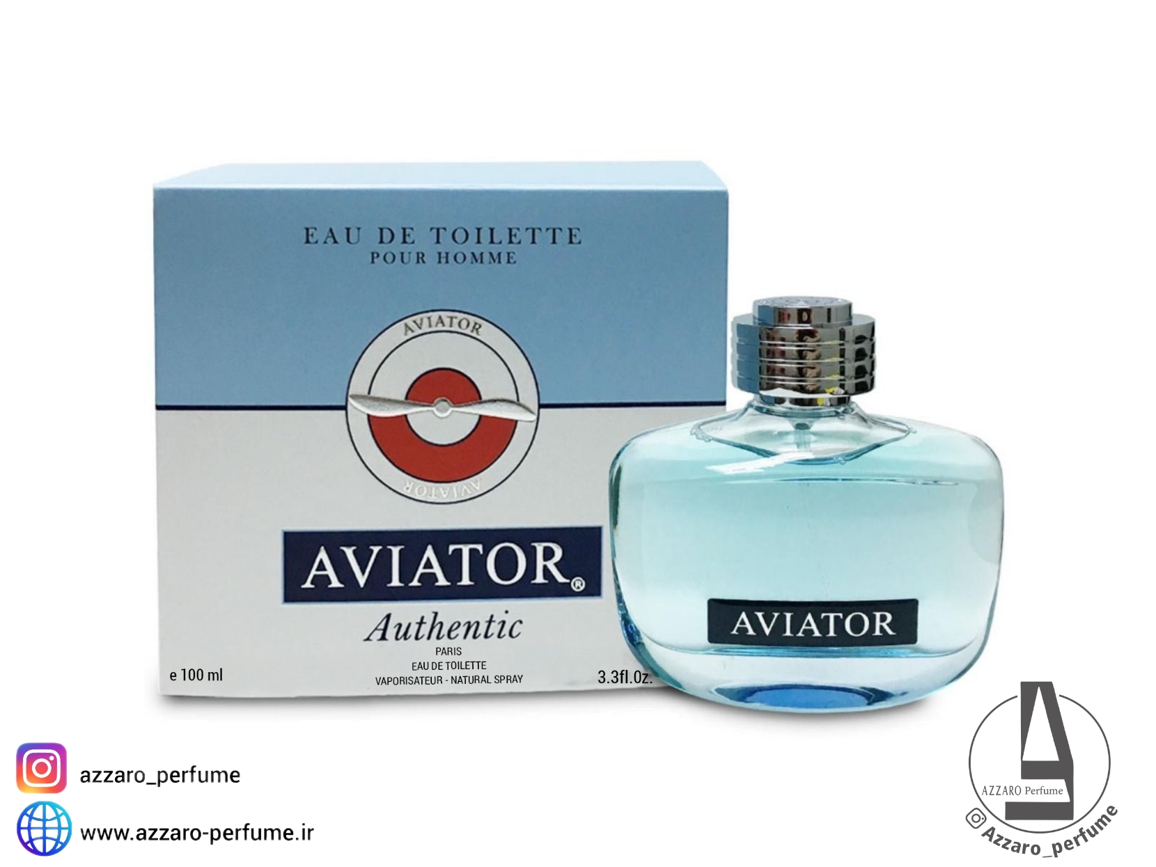 ادکلن مردانه پاریس بلو آویاتور اتنتیک حجم 100 میل-فروشگاه اینترنتی آرایشی و بهداشتی آزارو در شیراز
