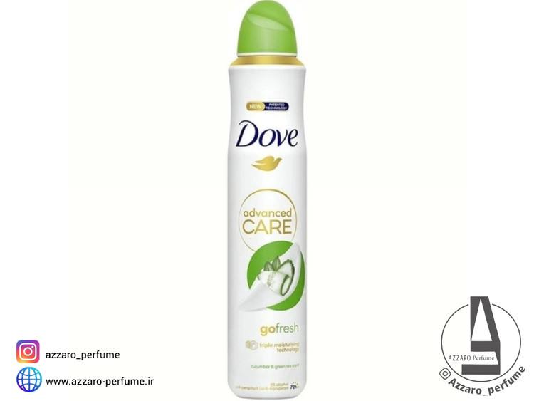 اسپری بدن ضد تعریق زنانه داو dove مدل Go Fresh حجم 250 میل-فروشگاه اینترنتی آرایشی و بهداشتی آزارو در شیراز
