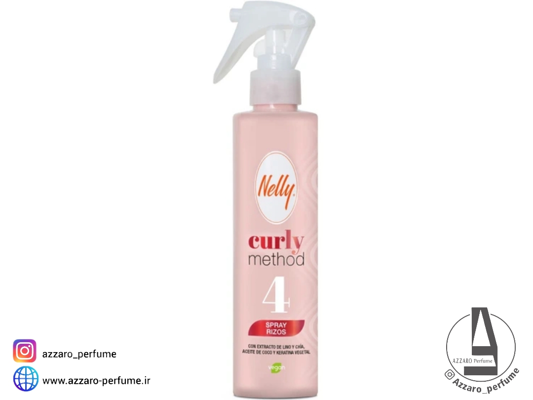 اسپری گره باز کن نلی NELLY موی فر مدل Curly Method حجم 200 میل-فروشگاه اینترنتی آرایشی و بهداشتی آزارو در شیراز