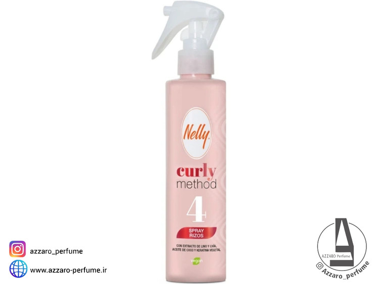 اسپری گره باز کن نلی NELLY موی فر مدل Curly Method حجم 200 میل-فروشگاه اینترنتی آرایشی و بهداشتی آزارو در شیراز