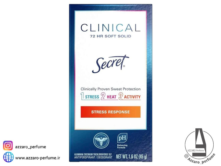 مام کرمی ضد تعریق سکرت کلینیکال مدل Stress Response حجم 45 گرم-فروشگاه اینترنتی آرایشی و بهداشتی آزارو در شیراز