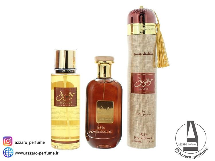 ست ادکلن ارض الزعفران رایحه موصوف قهوه ای حجم 100 میل-فروشگاه اینترنتی آرایشی و بهداشتی آزارو در شیراز